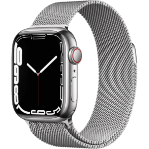 ساعت هوشمند اپل واچ سری 7 مدل 45mm Stainless Steel Case with Milanese Loop Steel Band