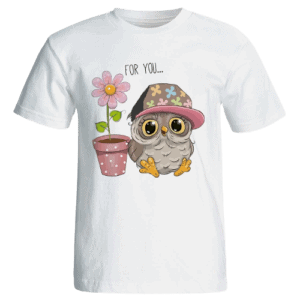 تی شرت زنانه پارس طرح کارتونی کد 3739