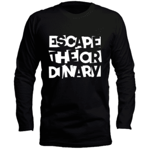 تیشرت آستین بلند مردانه طرح اسکیپ کد LB178 رنگ مشکی