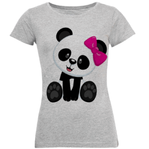 تی شرت آستین کوتاه زنانه طرح پاندا مدل S268